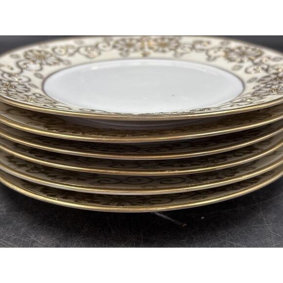 Vintage Japanese Tea Set | Lusterware Cups + Porcelain Teapot & Serving Pieces - Picture 11 of 14